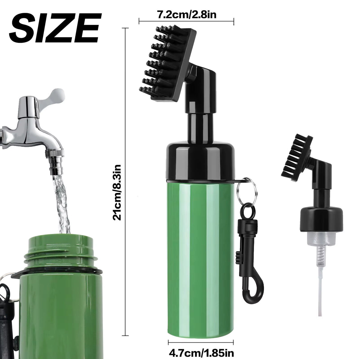 1Pc Golf Club Cleaner Tool Integrated Groove Tube Brush and Leakproof Water Squeeze Bottle for Easy Cleaning