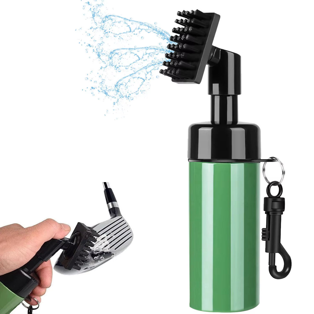 1Pc Golf Club Cleaner Tool Integrated Groove Tube Brush and Leakproof Water Squeeze Bottle for Easy Cleaning
