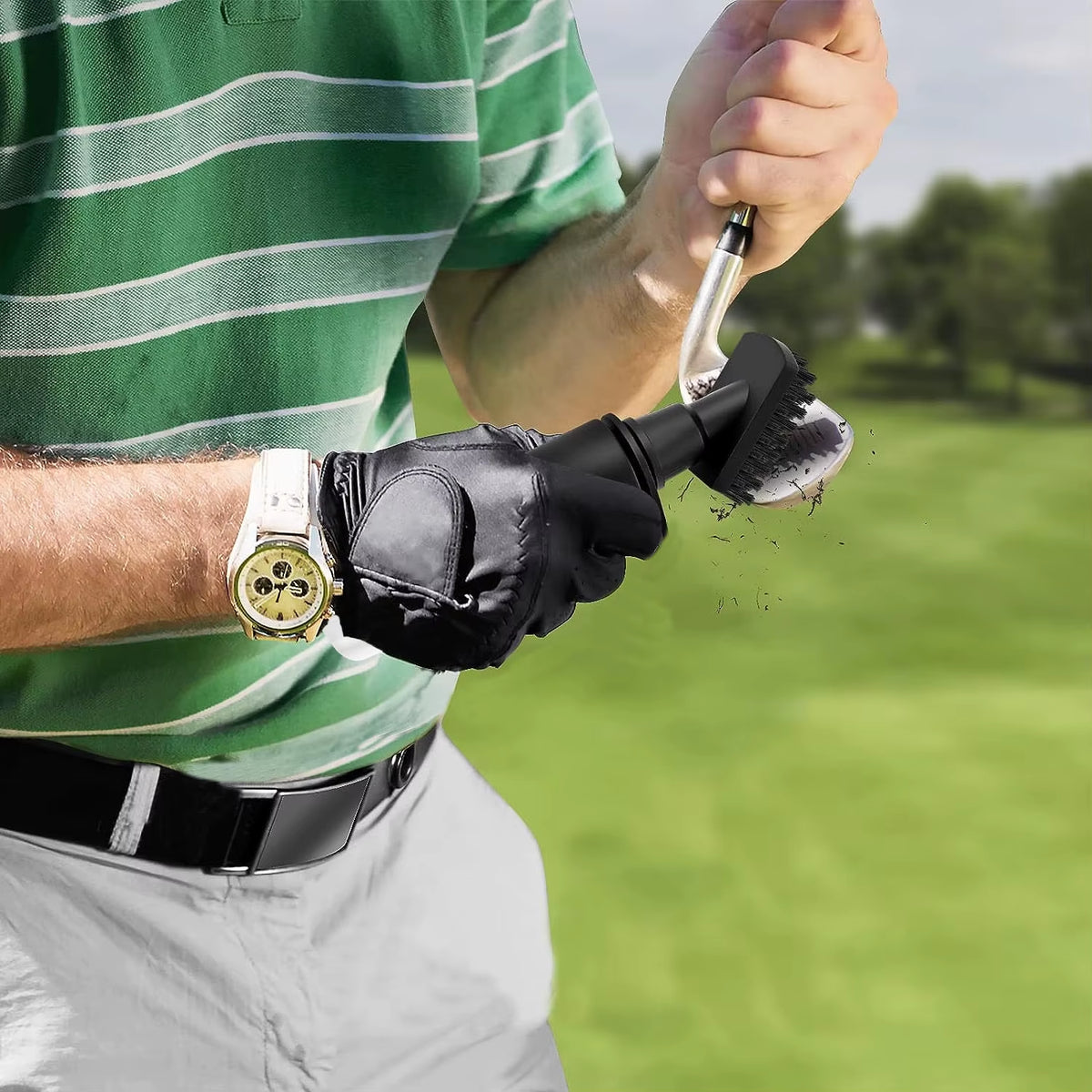 1Pc Golf Club Cleaner Tool Integrated Groove Tube Brush and Leakproof Water Squeeze Bottle for Easy Cleaning