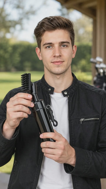 Golf Club Cleaner Brush with Water Bottle